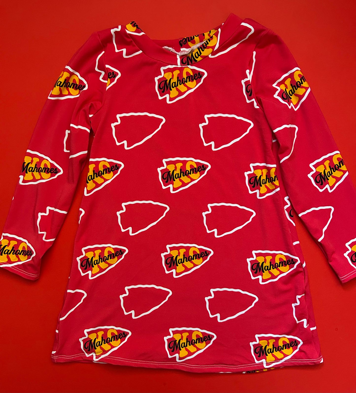 Long Sleeve Dress: Mahomes Arrowhead