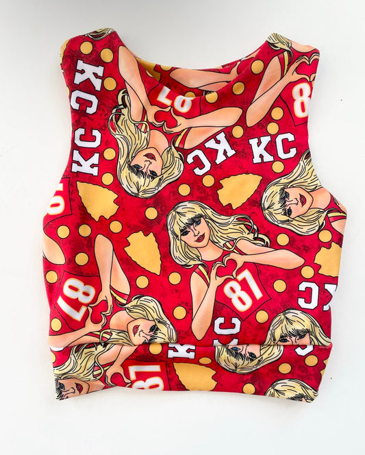 Racerback Tank for Girls: Taylor on Red