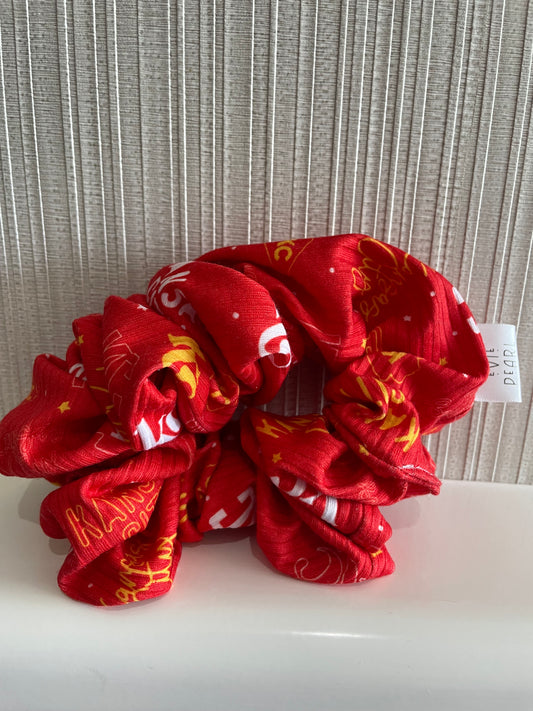 Scrunchie: KC Words on Red