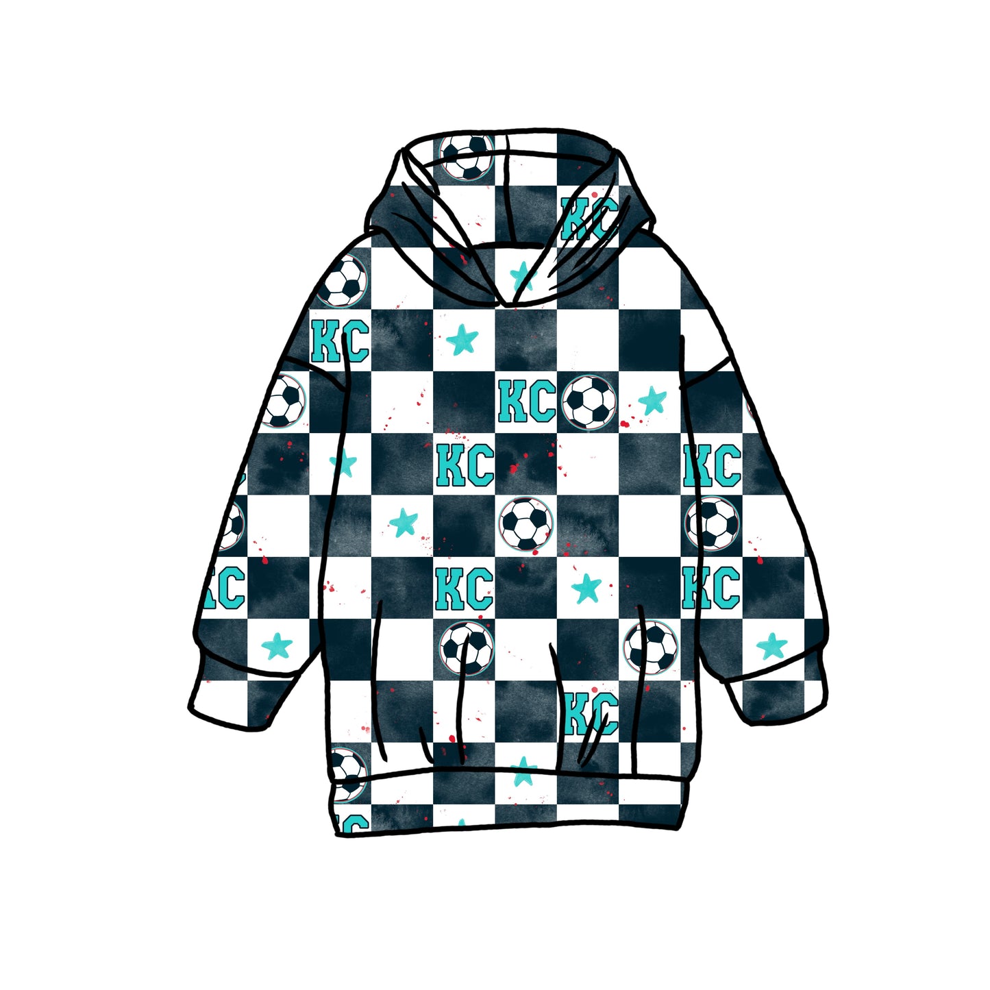 SOCCER Hoodie: Storm Checkered