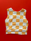 Racerback Tank for Girls: Yellow Checkered