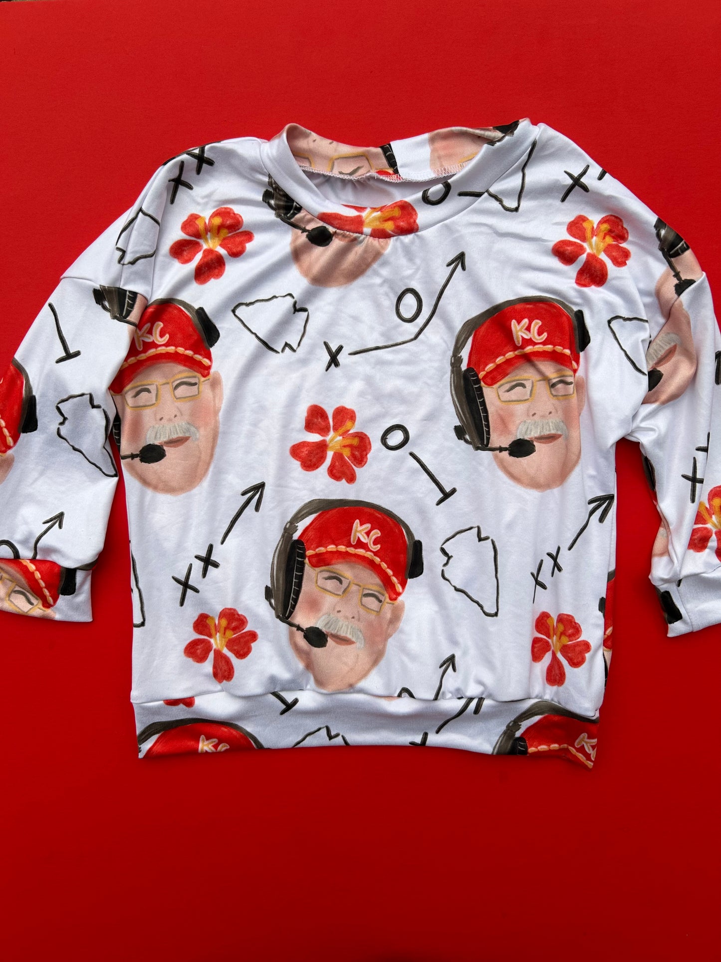 Oversized long sleeve top: Coach Print