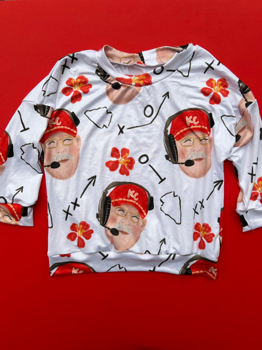 Oversized long sleeve top: Coach Print