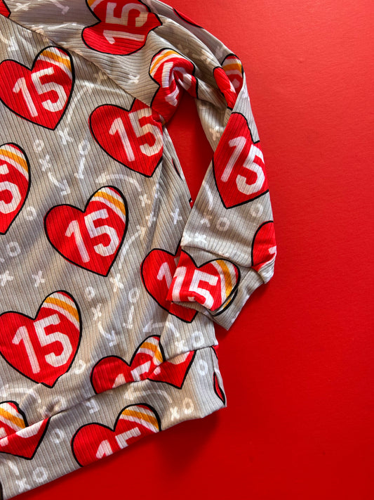 SALE: 15 Jersey Heart Hoodie