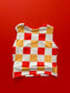 Racerback Tank for Girls: Red & Yellow Checkered